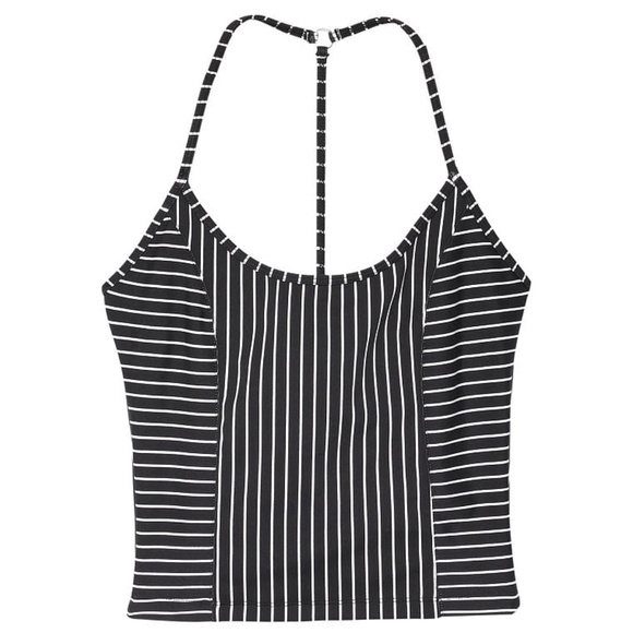 Victoria's Secret Essential Tank Top Black Pin Stripe XL NEW - Picture 3 of 3
